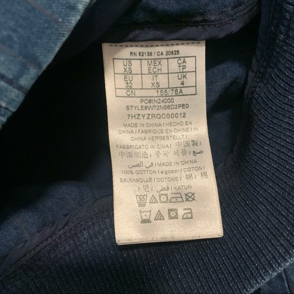 Guess | Pinstriped “Denim” Zip Up Jacket - Picture 14 of 14